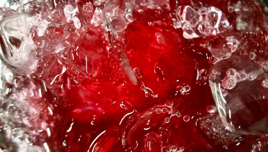 Liquide d'un Bissap vu du dessus